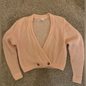 Baby blush pink mohair mix ballet sweater vintage